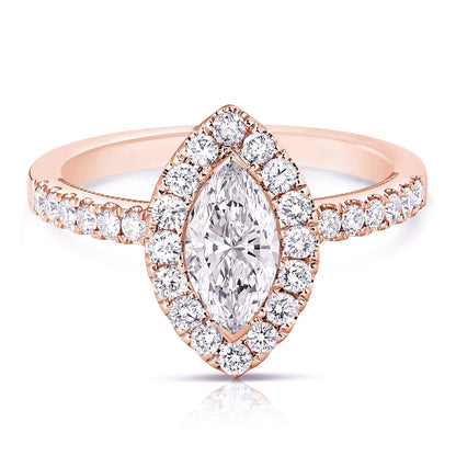 3/4 Ct Marquise Complete Engagement Ring