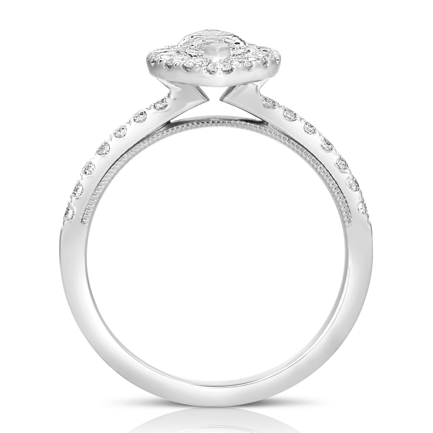 3/4 Ct Marquise Complete Engagement Ring