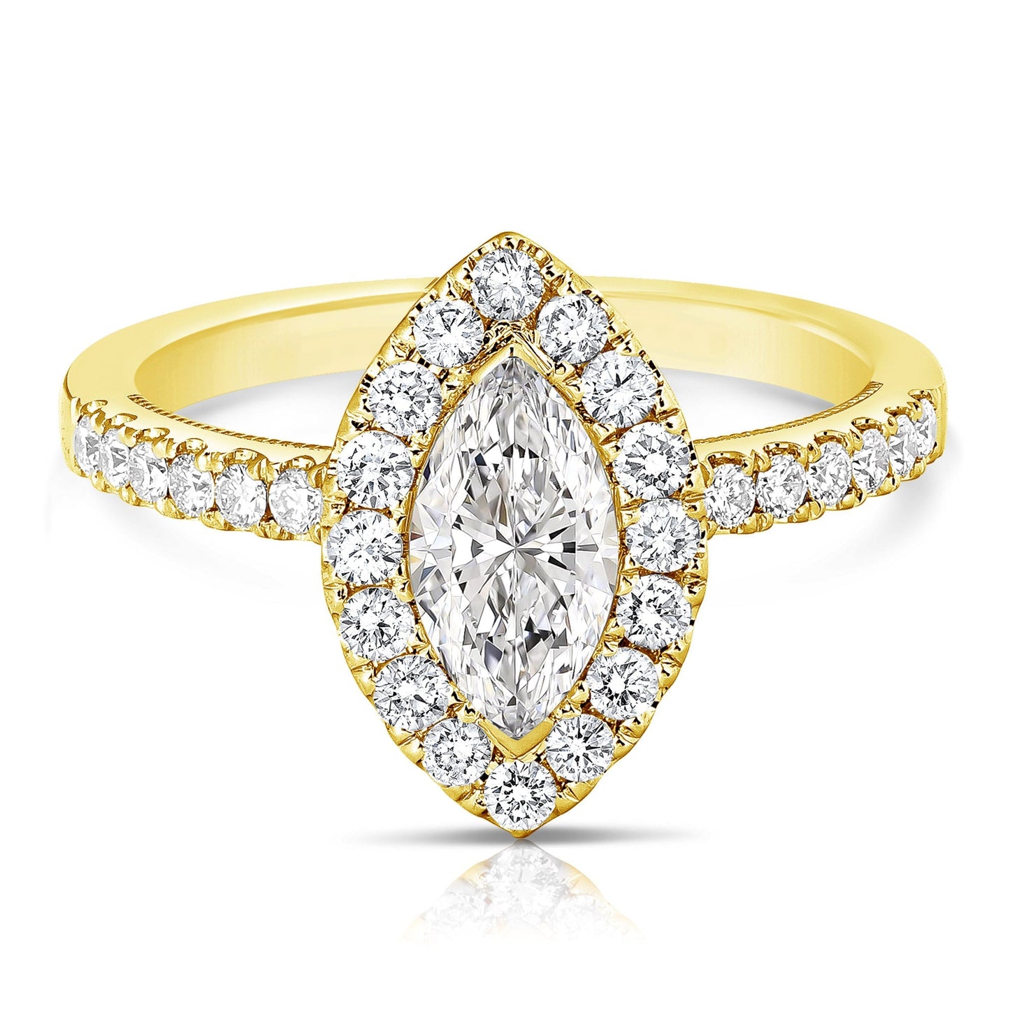 3/4 Ct Marquise Complete Engagement Ring