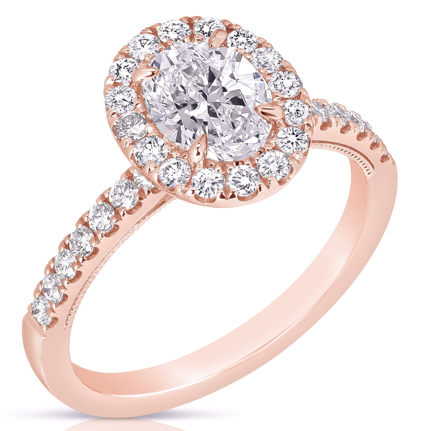 1 Ct Oval Complete Engagement Ring