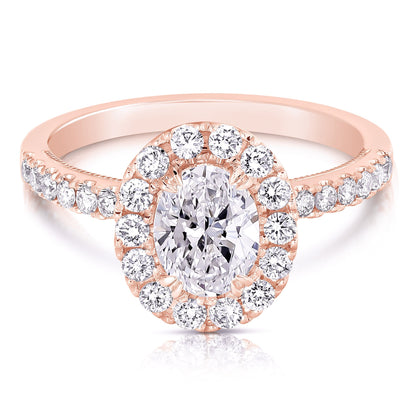 1 Ct Oval Complete Engagement Ring