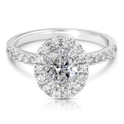 1 Ct Oval Complete Engagement Ring