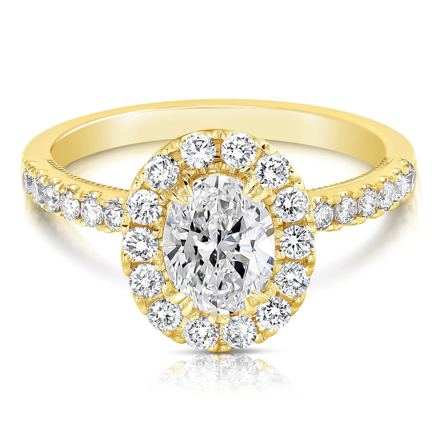 1 Ct Oval Complete Engagement Ring