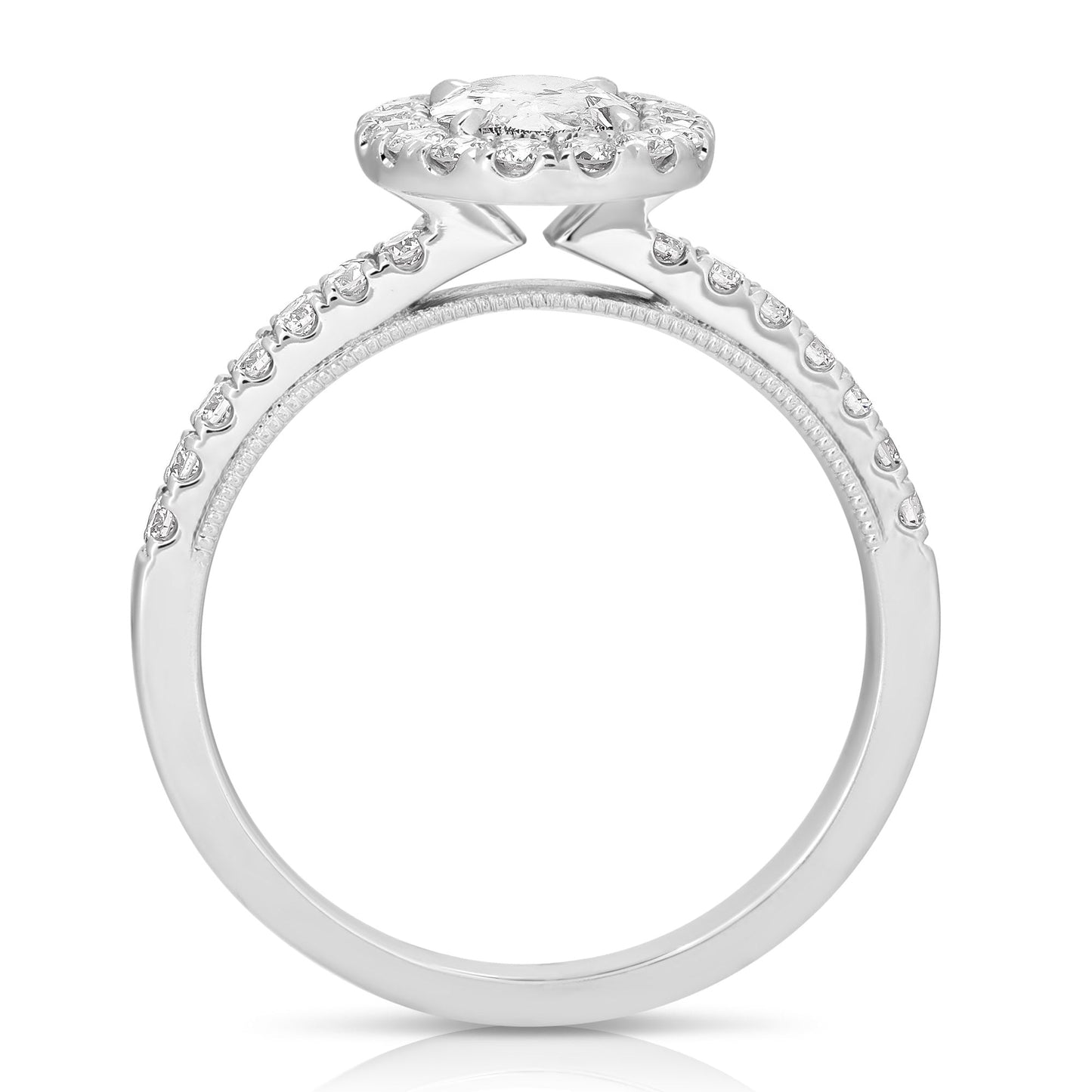 1/2 Ct Oval Complete Engagement Ring