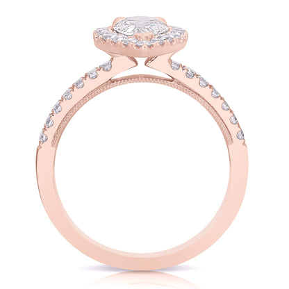 1 Ct Pear Shape Complete Engagement Ring